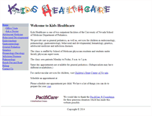 Tablet Screenshot of kidshealthcareclinic.com